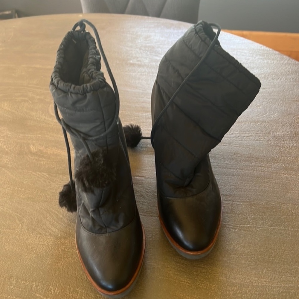 Kate Spade Black Quilted Boots View 3